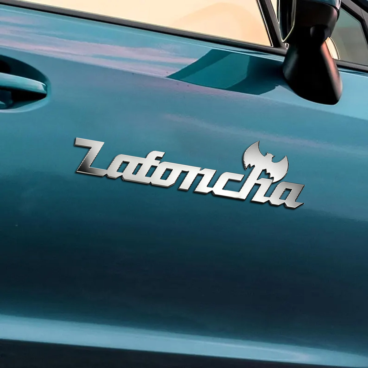 Car Accessories Sticker - Lambang Mobil 3D Logam Custom Punk