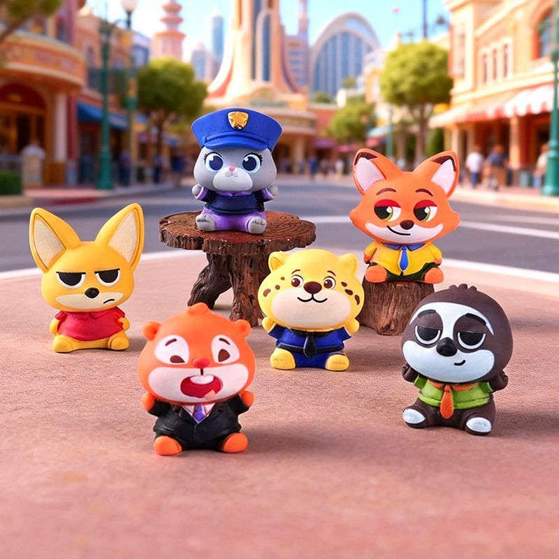 Car Accessories Cute - Figur resin Zootopia kecil, dekorasi dasbor