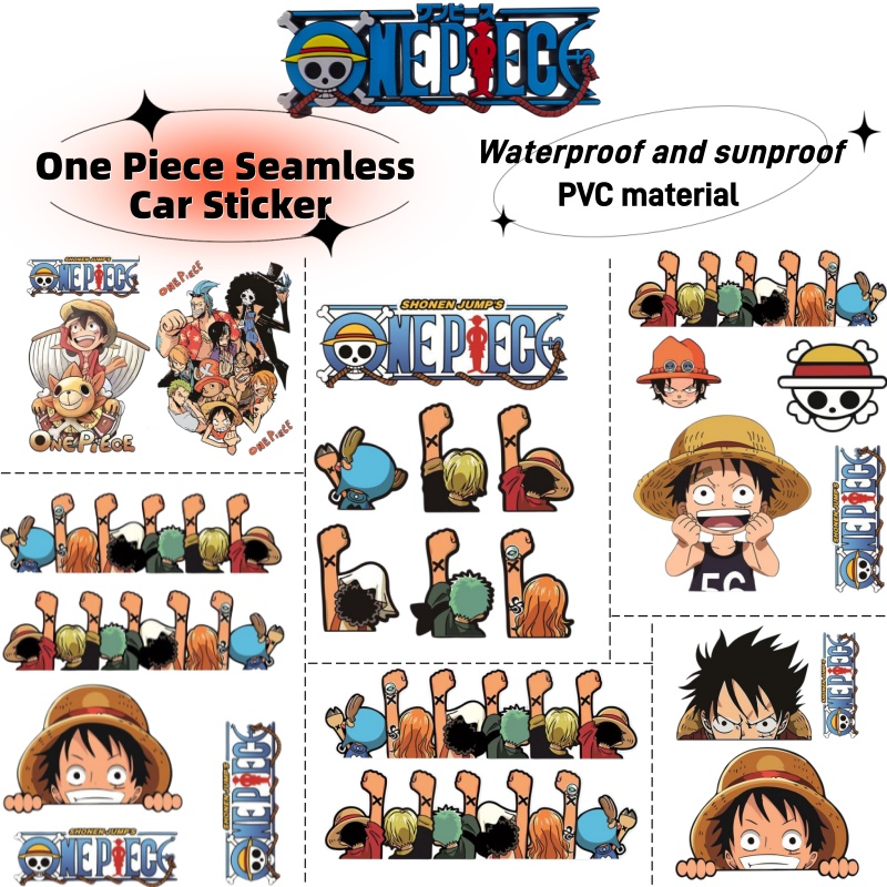Car Accessories Japan - Stiker mobil listrik One Piece, dekorasi