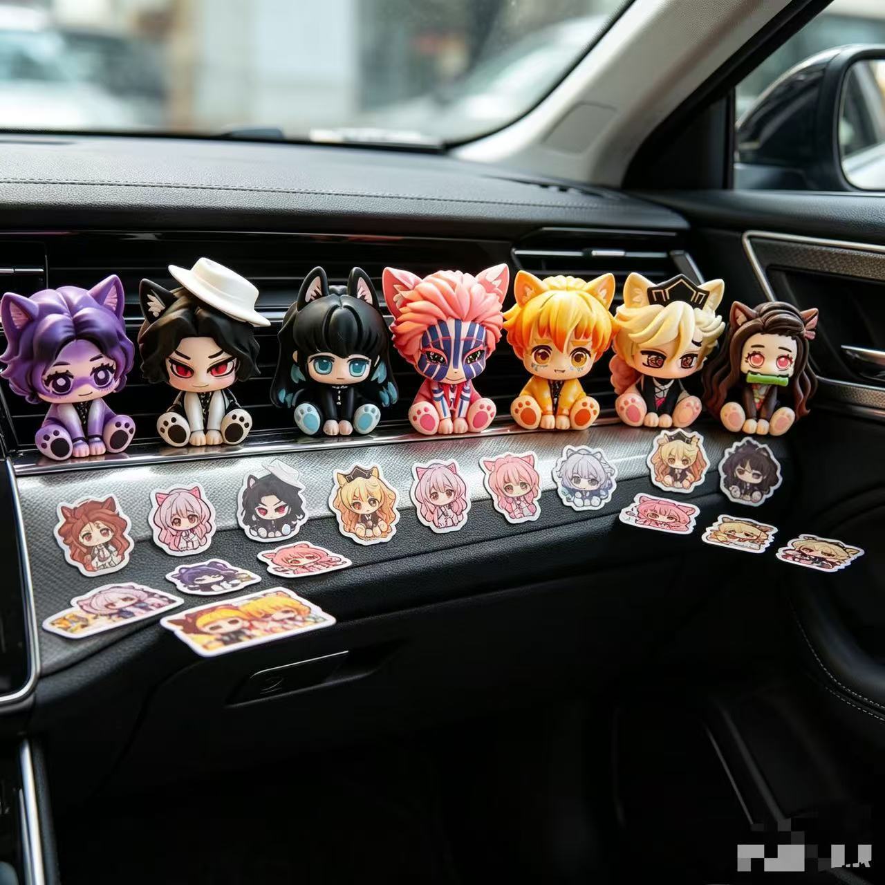 Car Accessories Cute - Ornamen Mobil Figurine Chibi Demon Slayer