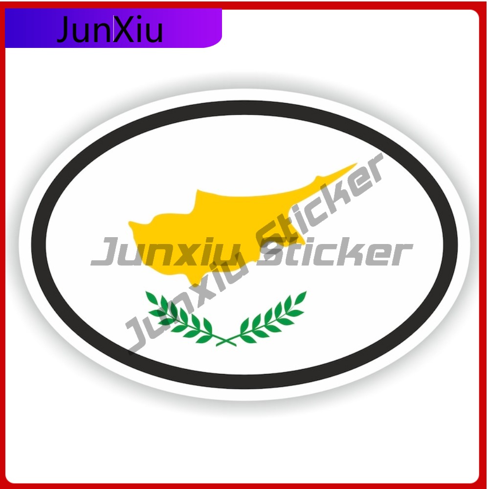Car Accessories Cyprus - Stiker Oval Bendera Siprus Stiker Tahan