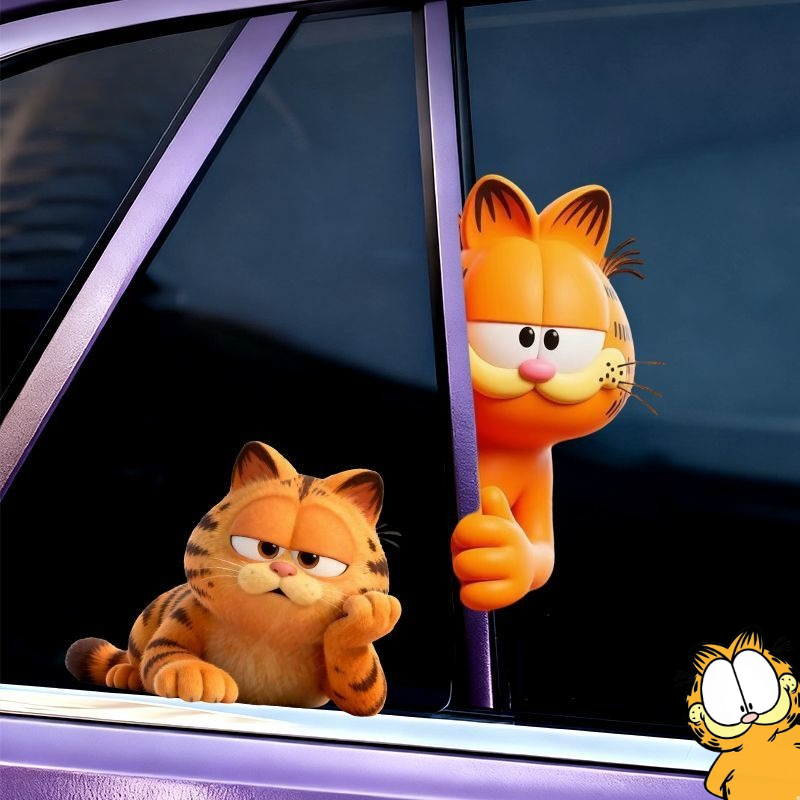 Car Accessories Sticker - Stiker Garfield anime kartun lucu imut