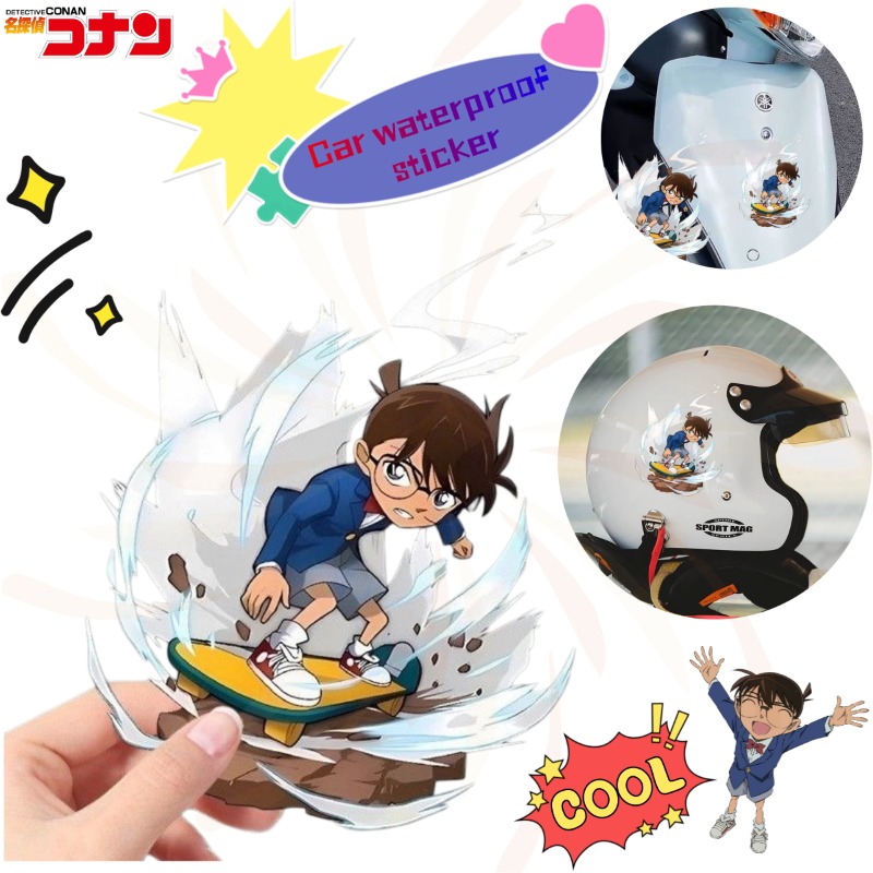 Car Accessories Japan - Stiker Skateboard Kartun Detektif Conan, Stiker