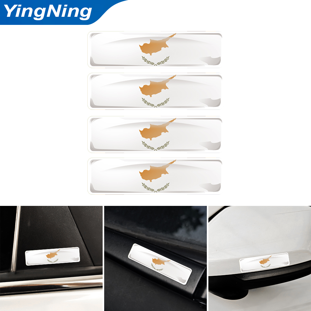 Car Accessories Cyprus - 4 Buah Stiker Bendera Siprus Stiker