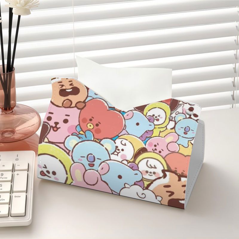 Kotak tisu bertema idola BT21  - Car Accessories Cute ulasan dan harga
