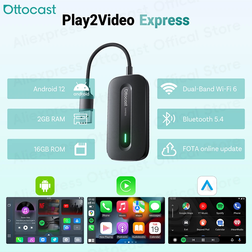 OTTOCAST Play2Video Express Wi - Car Accessories Youtube ulasan dan harga