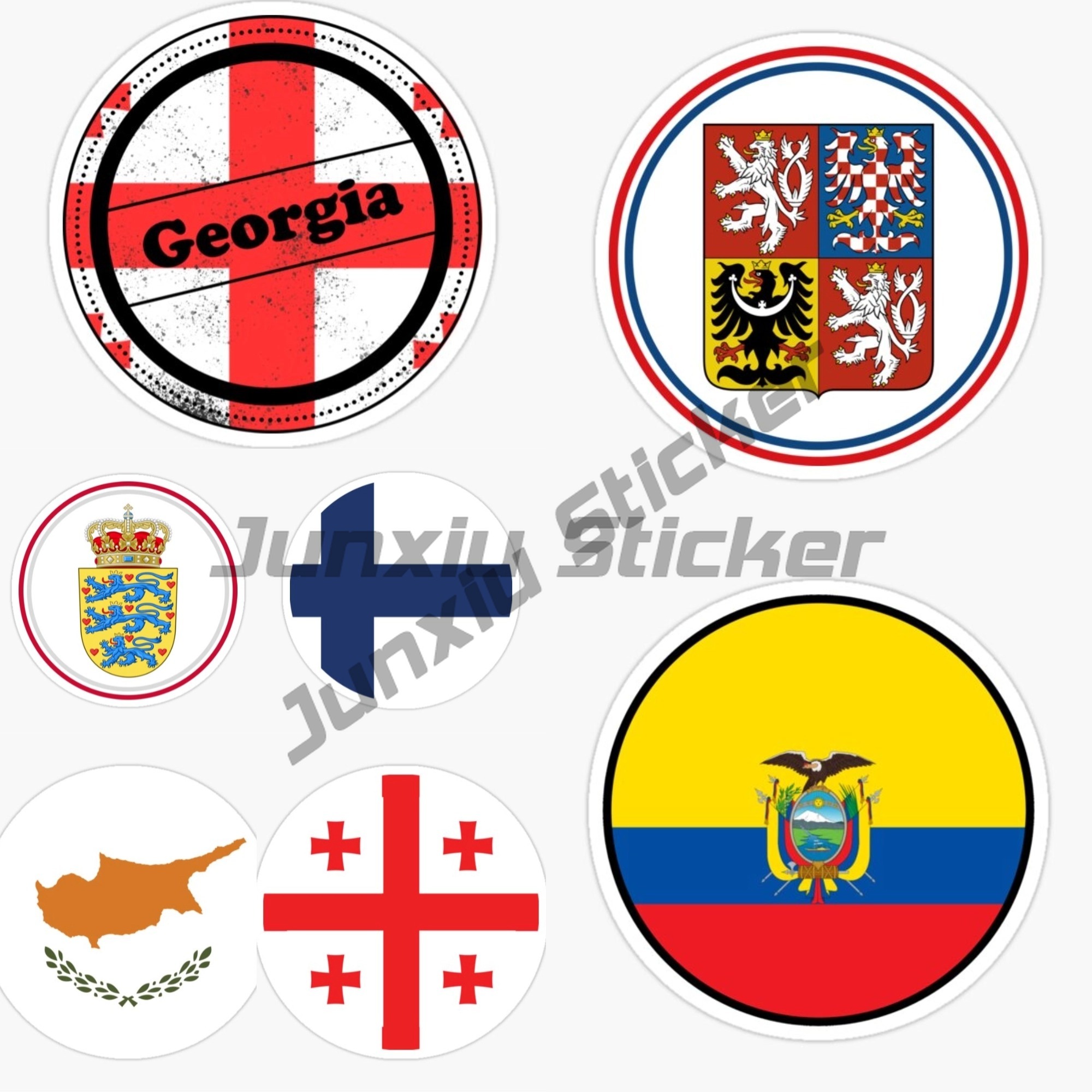 Stiker Mobil Bendera Sirkular  - Car Accessories Cyprus ulasan dan harga