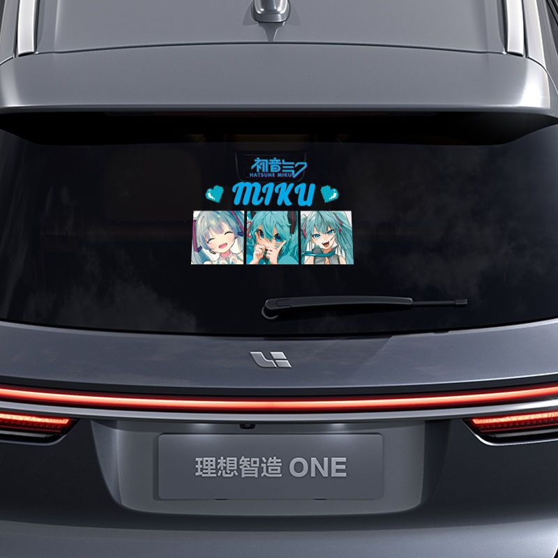 Stiker Reflektif Anime Hatsune - Car Accessories Rear ulasan dan harga